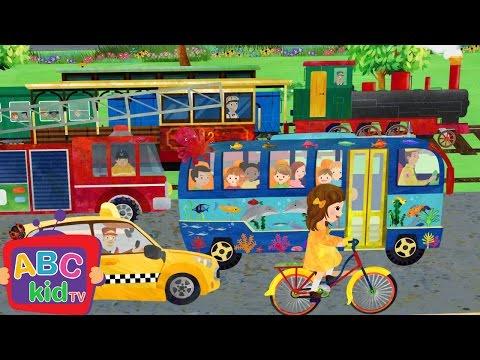 Wheels on the bus and vehicles song cocomelon with lyrics