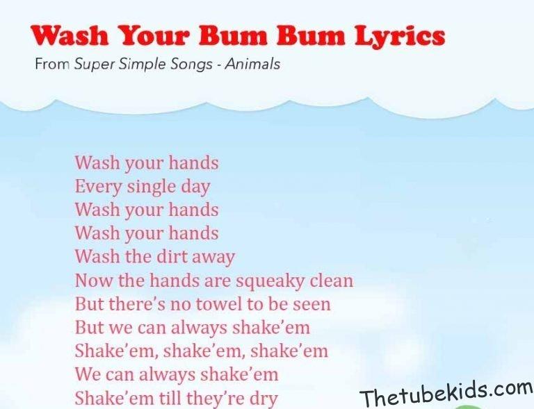 Wash Your Bum Bum Lyrics Poster Free Printable PDF Thetubekids wash-your-bum-bum-lyrics-poster-free-printable-pdf-thetubekids