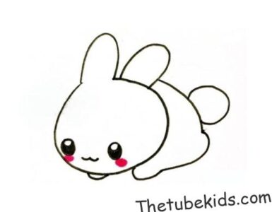 A simple drawing method for children to draw a little rabbit lying on the ground 26 A simple drawing method for children to draw a little rabbit lying on the ground 1