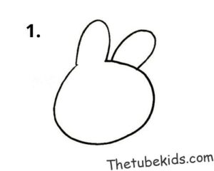 Small Rab Easy Draw A simple drawing method for children to draw a little rabbit lying on ...