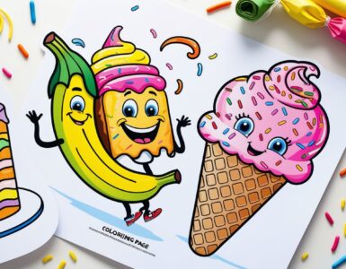 Adorable Food Coloring Pages for Kids 100 Free Printables