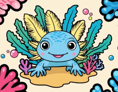 Axolotl Coloring Page for Kids (100% Free Printables)