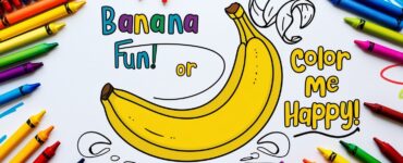 Banana Coloring Page for Kids