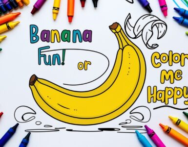 Banana Coloring Page for Kids