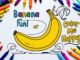 Banana Coloring Page for Kids