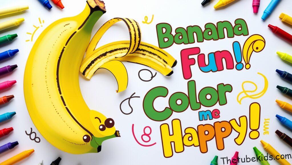 Banana Coloring Page for Kids