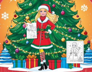 Barbie Christmas Coloring Pages for Kids (100% Free Printables)