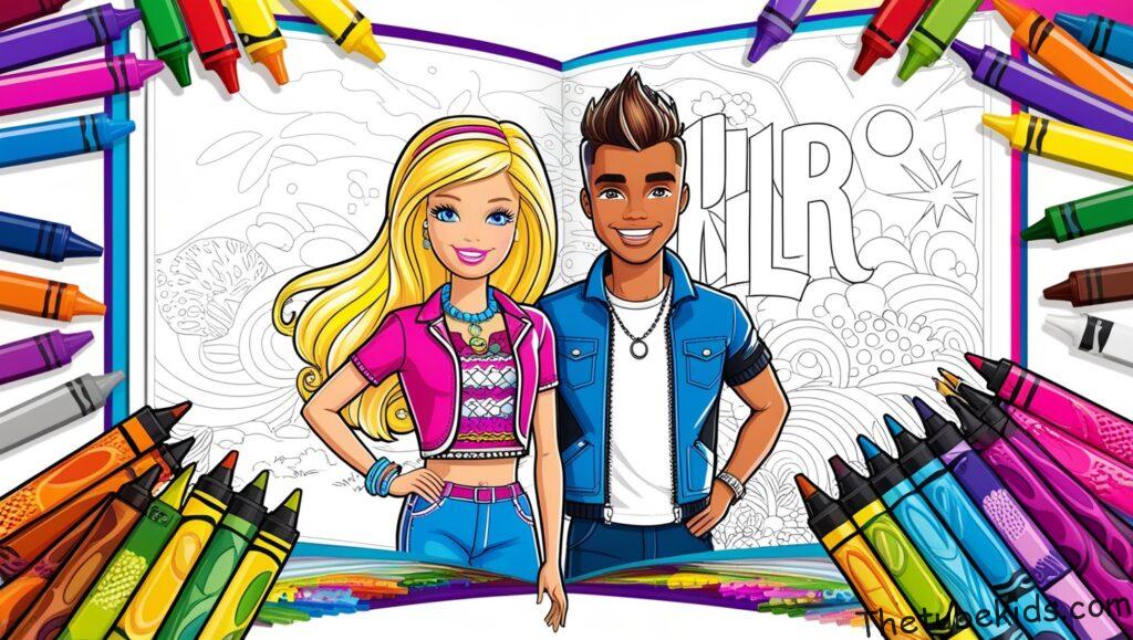 Barbie and Ken Coloring Pages for Kids (100% Free Printables)