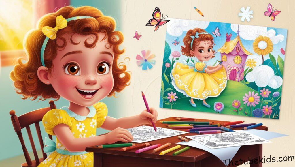 Beautiful Girl coloring pages For Kids(100% Free Printables)