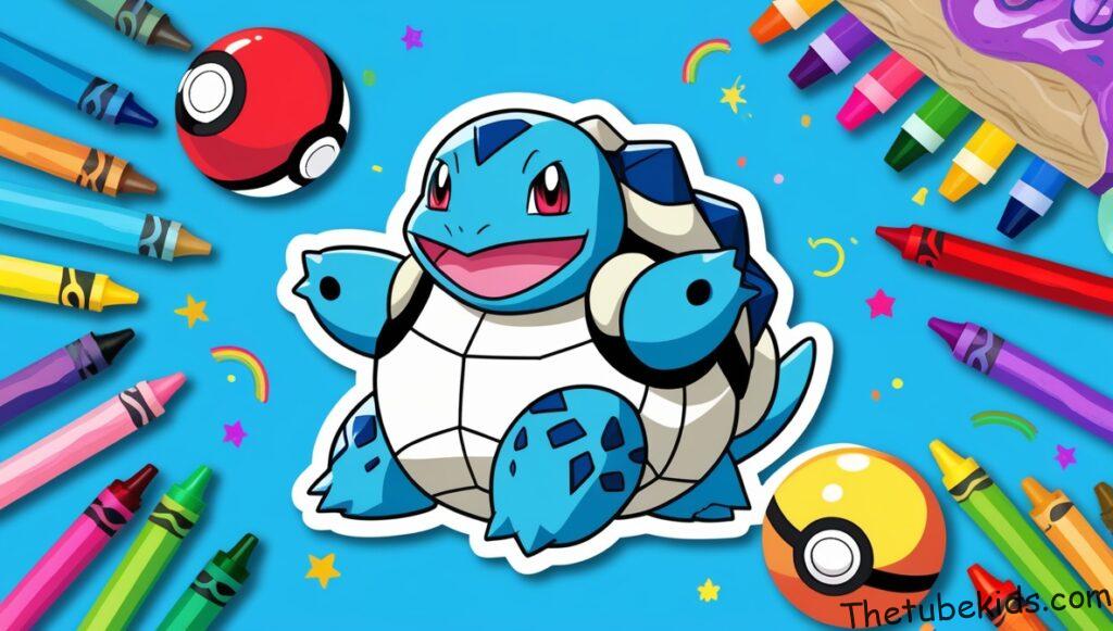 Blastoise Coloring Pages for Kids (100% Free Printables)