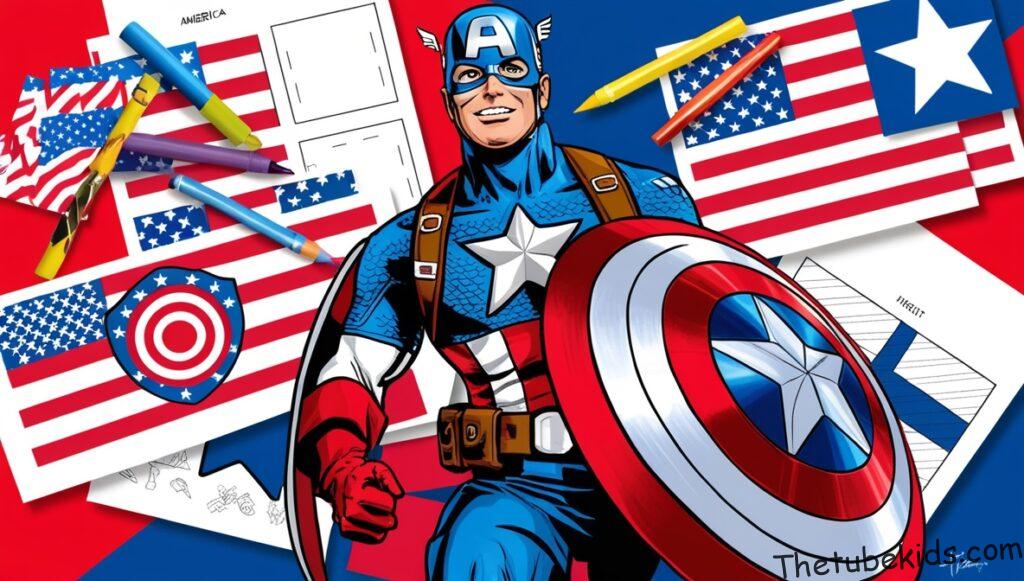 Captain America Coloring Pages for Kids (100% Free Printables)