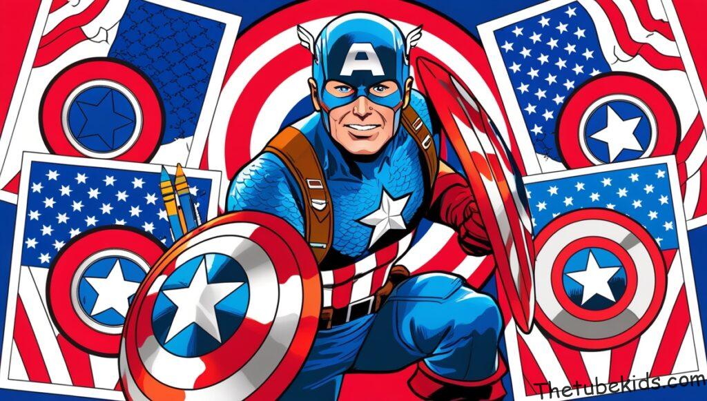 Captain America Coloring Pages for Kids (100% Free Printables)