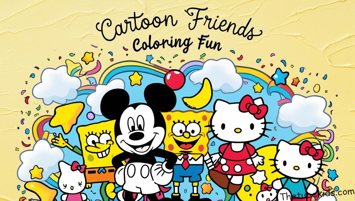 Cartoon Characters Coloring Pages For Kids (100% Free Printables)