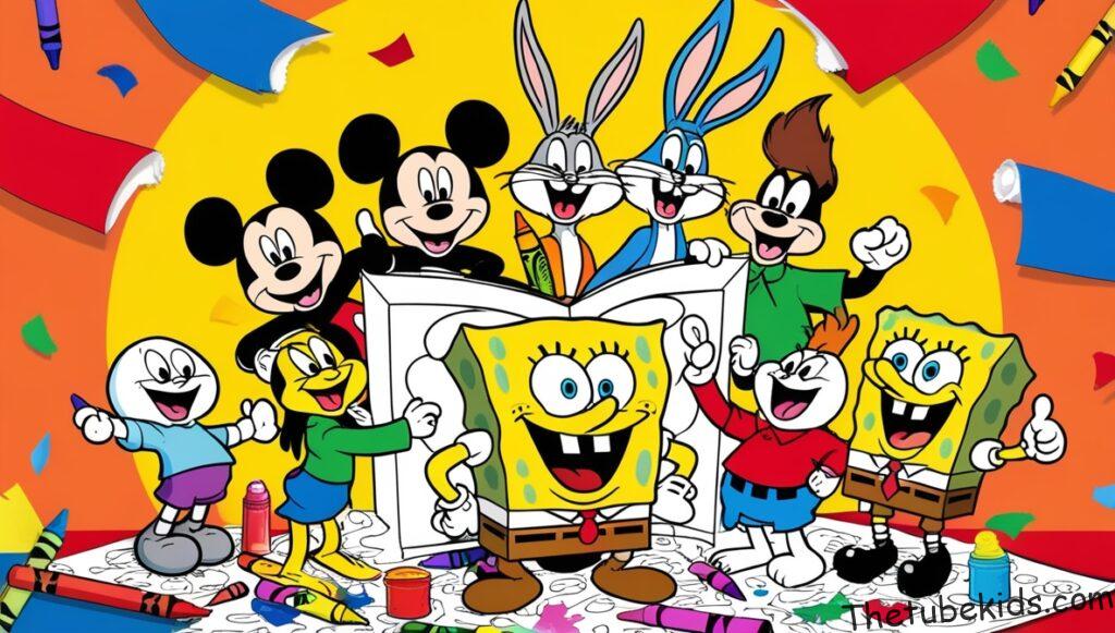 Cartoon Characters Coloring Pages (100% Free Printables)