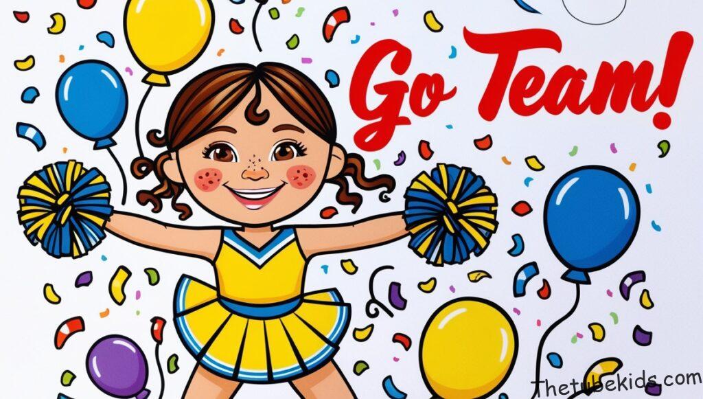 Cheerleader Coloring Pages For Kids (100% Free Printables)