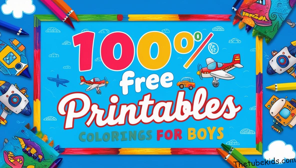 Coloring Pages for Boys For Kids (100% Free Printables)