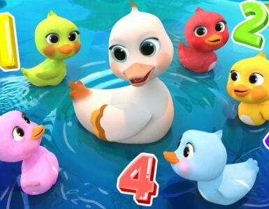 5 Little Ducks Learn Colors Song Nursery Rhymes