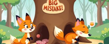 Short Stories The hungry fox who got caught in the tree trunk