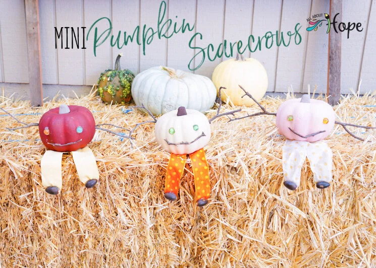 Mini Pumpkin Scarecrows — All About Hope