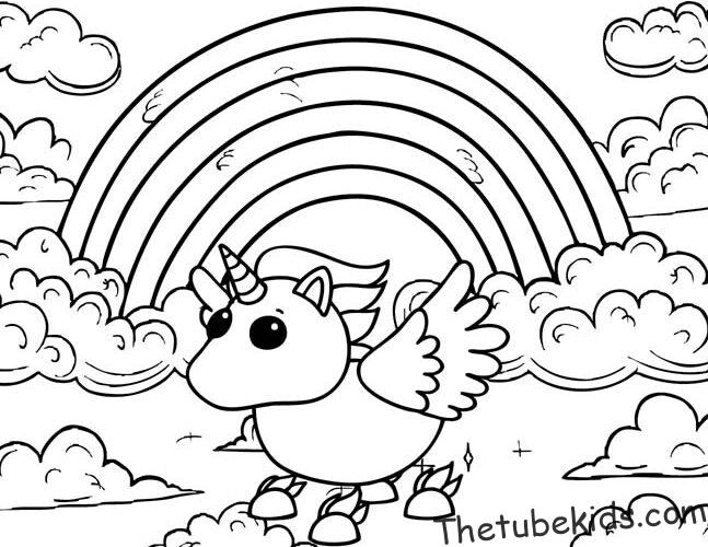 Roblox Adopt-Me Alicorn Coloring Pages