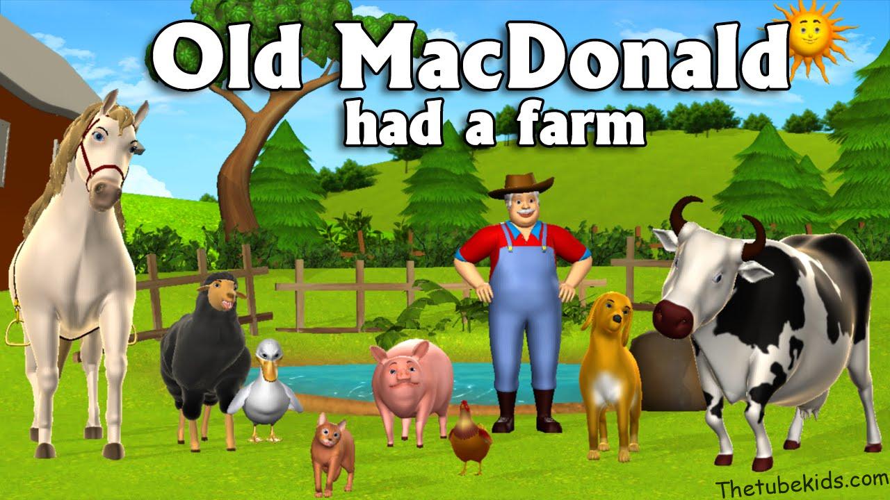 Old MacDonald Had A Farm - 3D Animation English Nursery Rhymes & Songs for children