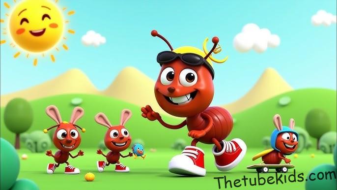 Colour Ants Marching + More Nursery rhymes for kids. #kidssongs