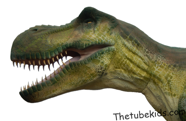 happy T‑rex stomping